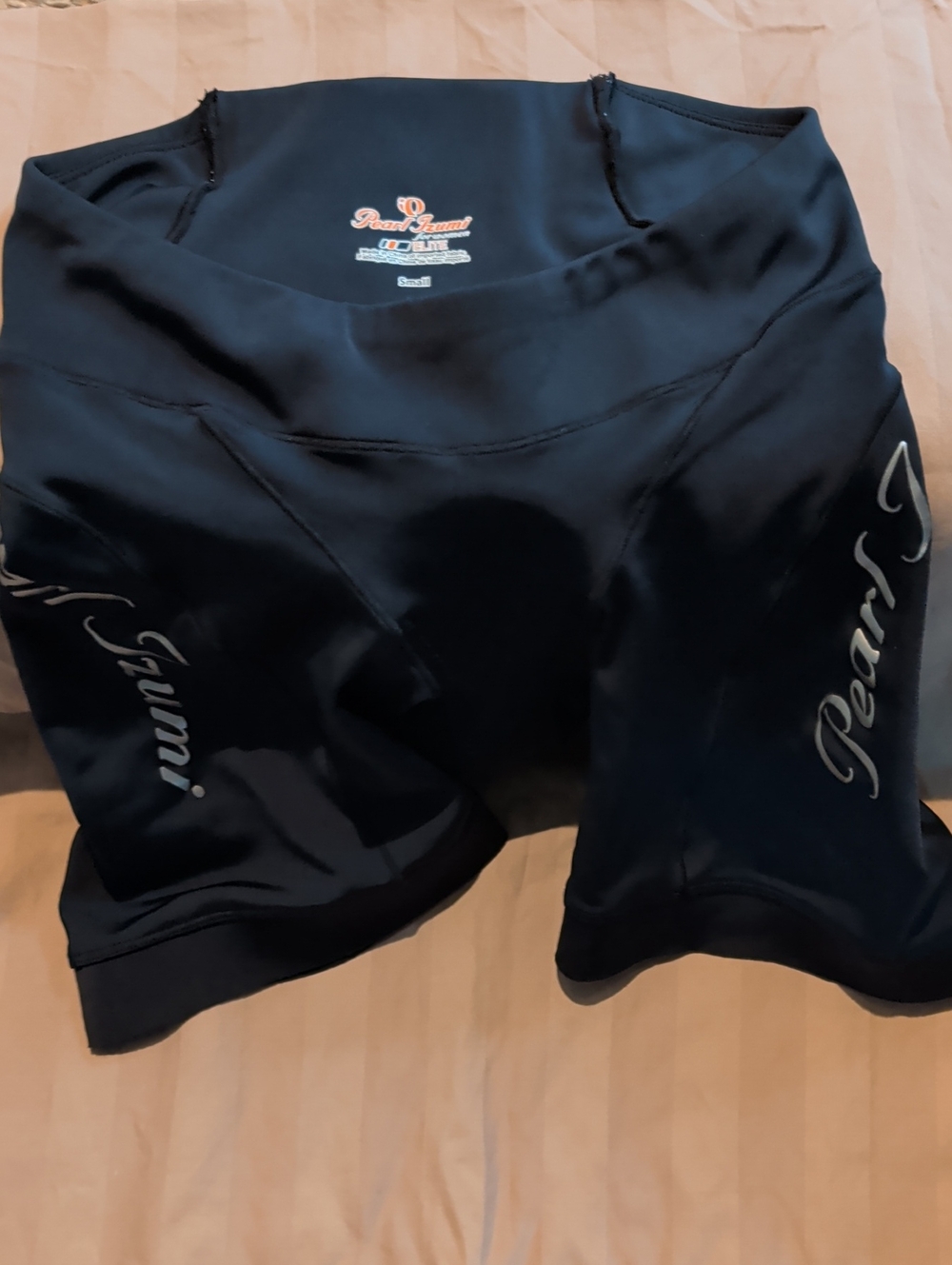 Pearl Izumi Black Women's Cycling Shorts with Side Script